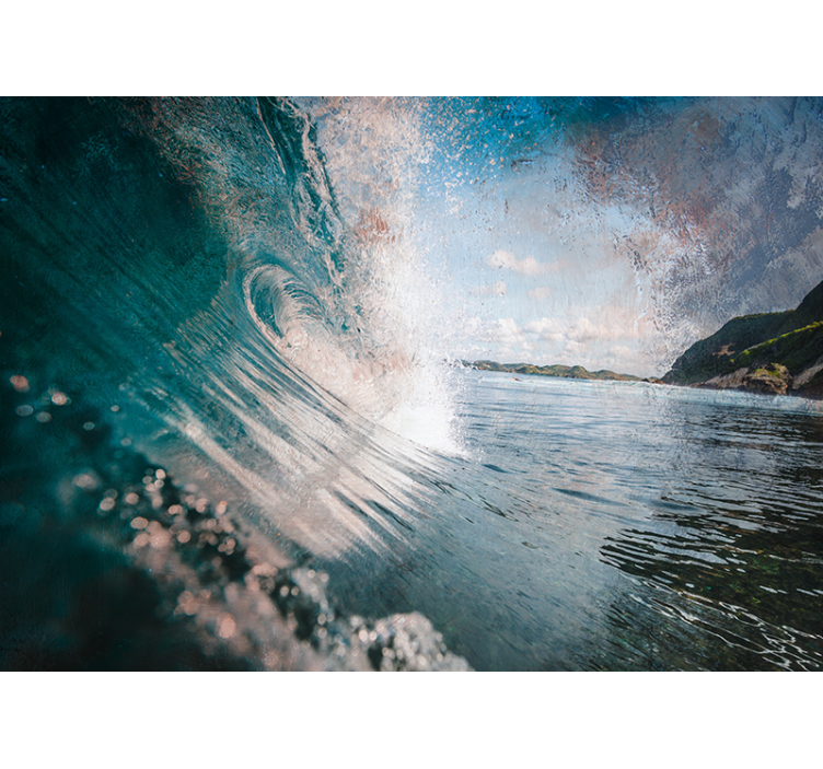 壁画海景 强劲的海浪 - TenStickers