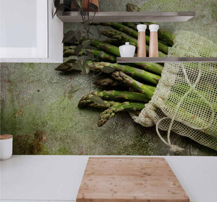 花墙壁画 芦笋的美味 - TenStickers