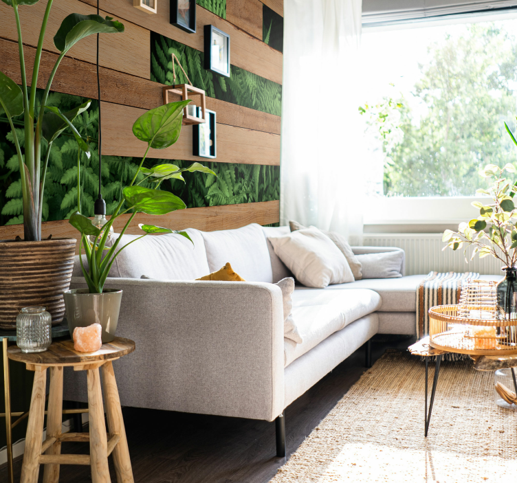 木效果墙壁画 植物墙 - TenStickers