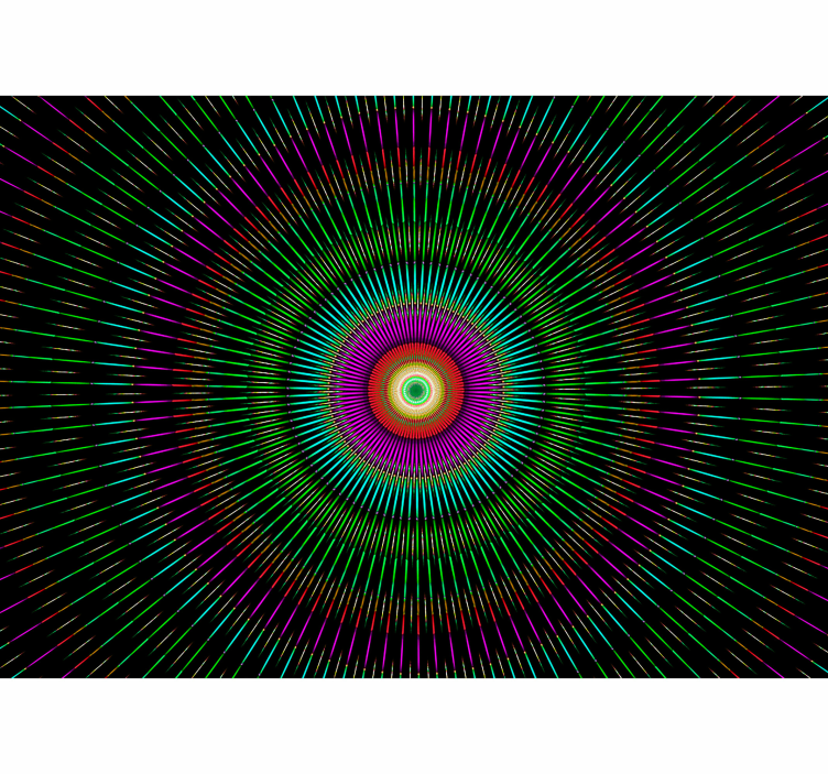 抽象壁画呈现耀眼螺旋图案 - TenStickers