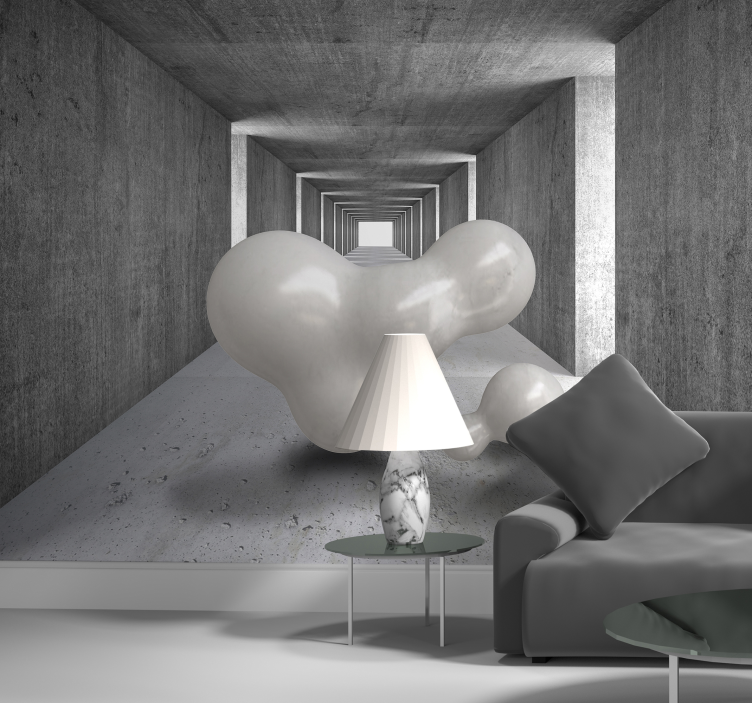 抽象壁画 3d 抽象形式 - TenStickers