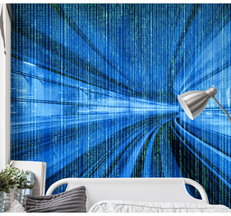 抽象壁画 动态数字流 - TenStickers