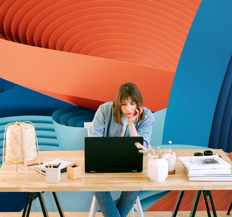 抽象壁画动态纸层次设计 - TenStickers