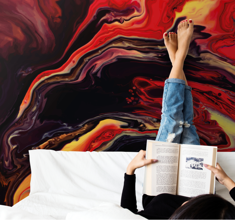 抽象壁画展现动态旋转图案 - TenStickers