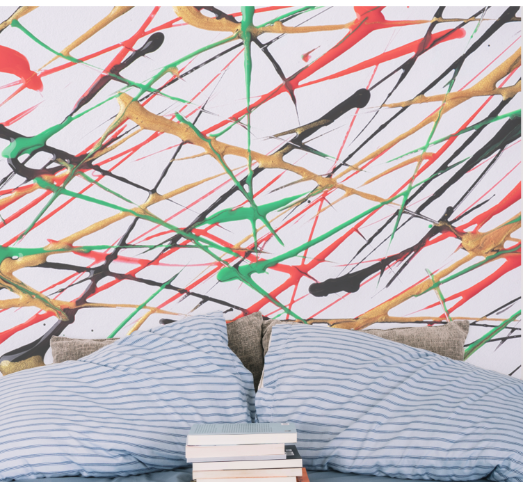 抽象壁画展现生动的笔触 - TenStickers