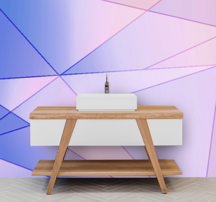 抽象壁画几何色彩游戏 - TenStickers