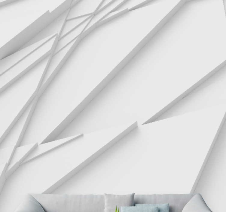 抽象壁画呈现几何层叠图案 - TenStickers