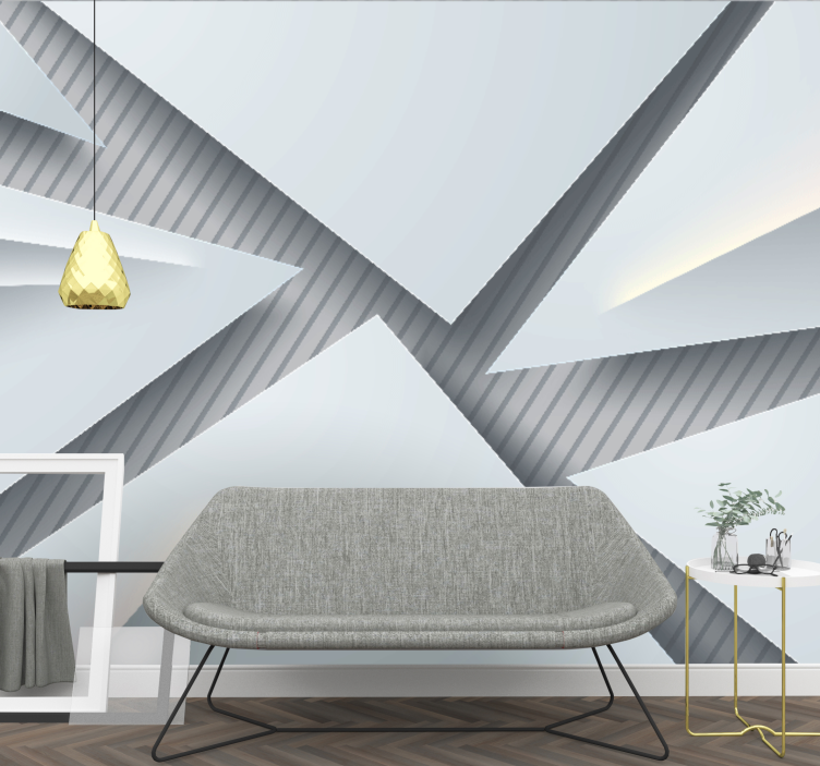 抽象壁画几何层叠形状 - TenStickers