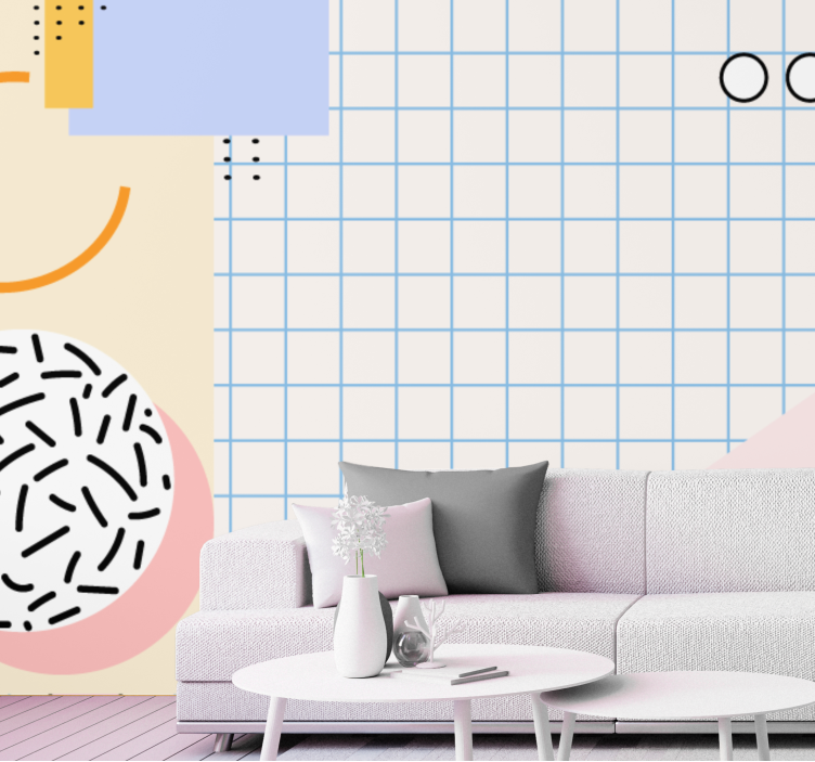 抽象壁画几何形状配置 - TenStickers