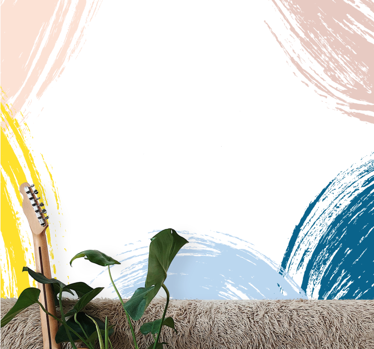 抽象壁画展现简约的丛林笔触 - TenStickers