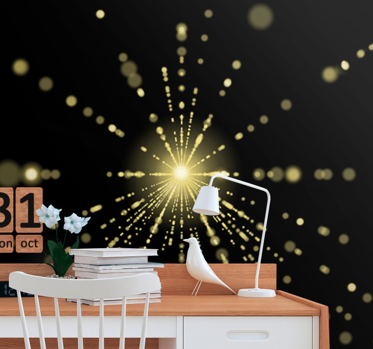 抽象壁画展现辉煌光芒绽放 - TenStickers