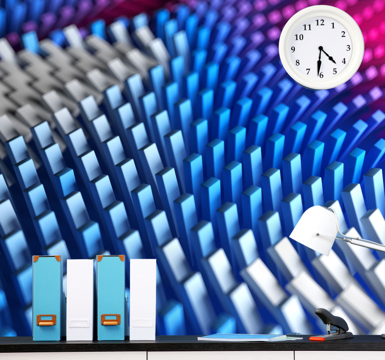 抽象壁画呈现纹理几何波浪 - TenStickers