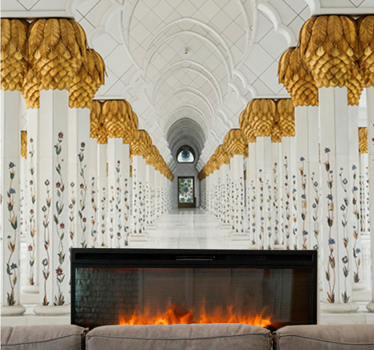 非洲风格壁画壮丽柱廊门厅 - TenStickers