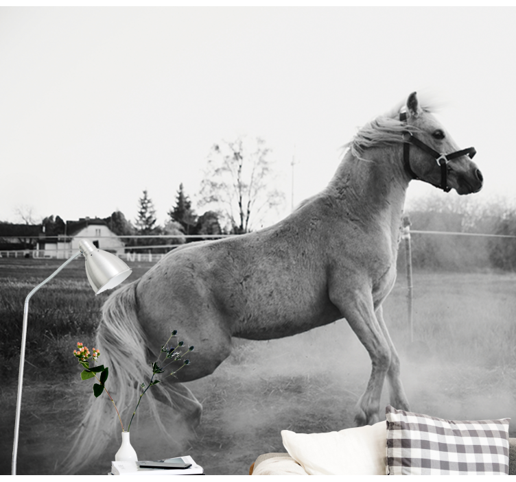 动物墙壁画奔腾的小马 - TenStickers