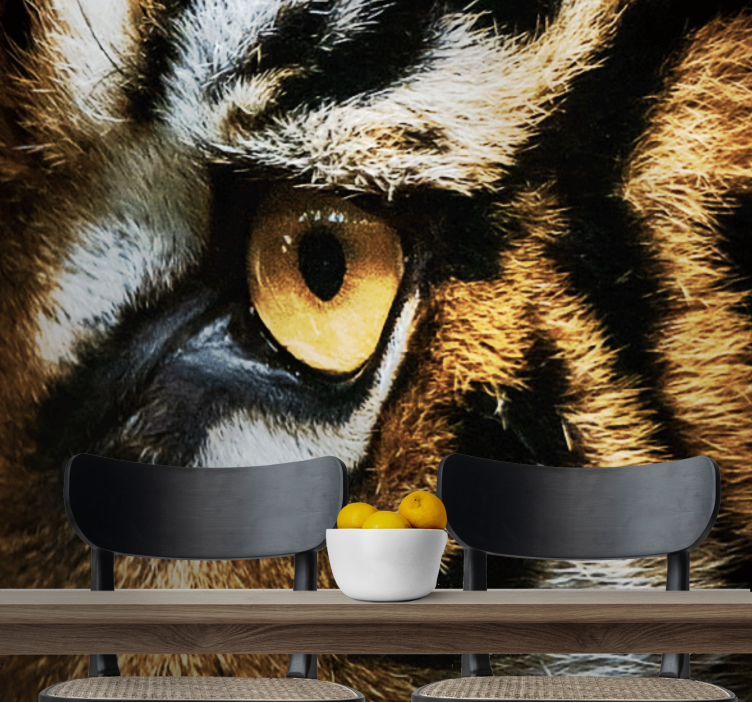 动物墙壁画：强烈的老虎凝视 - TenStickers