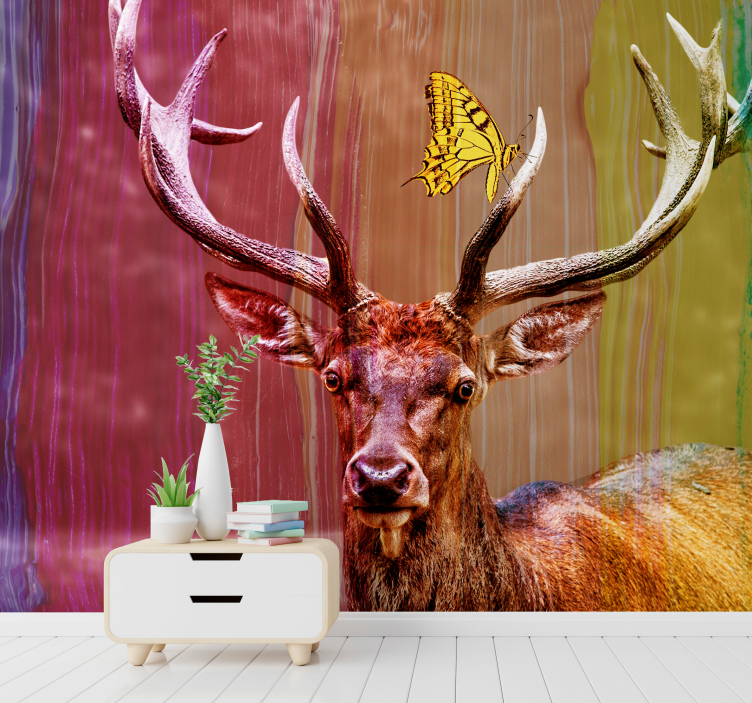动物墙壁画壮丽鹿头 - TenStickers