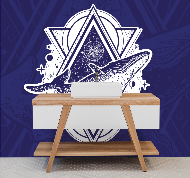 动物墙壁画壮丽鲸鱼设计 - TenStickers