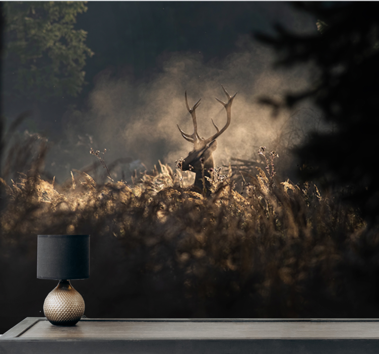 动物墙壁画优雅麋鹿轮廓 - TenStickers