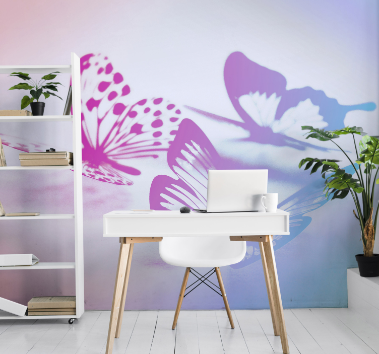 双色蝴蝶动物墙壁画 - TenStickers