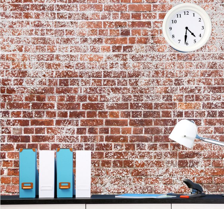 壁画 砖 纹理红墙 - TenStickers