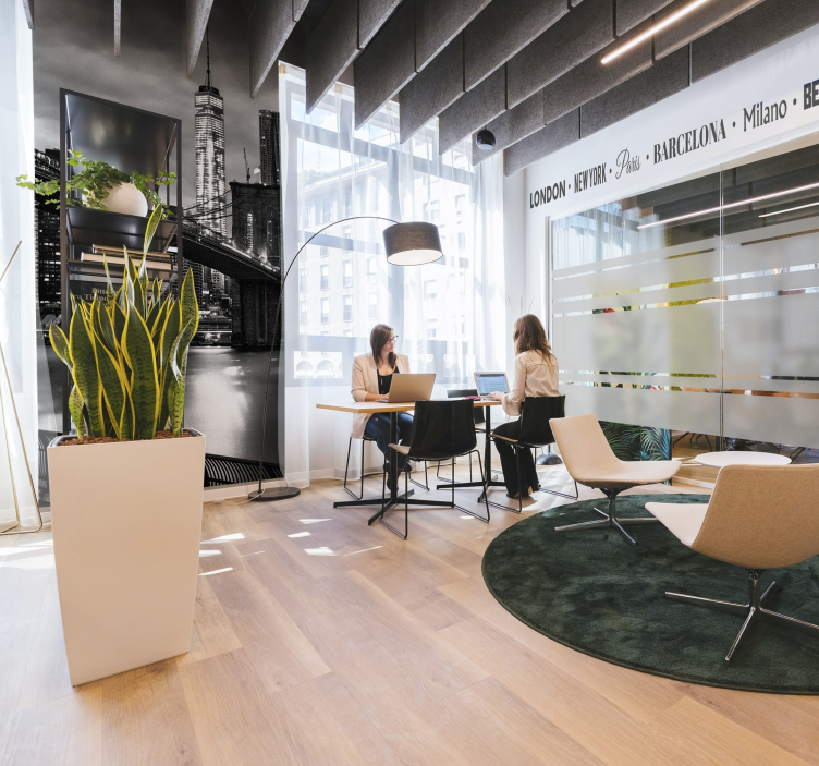 黑白壁画中的布鲁克林大桥 - TenStickers