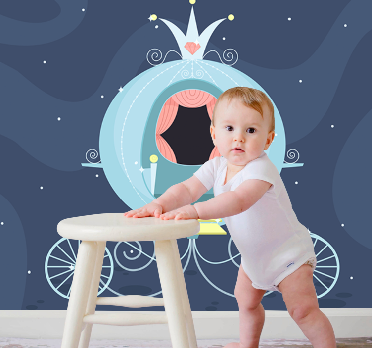 儿童房的其他壁画：童话马车 - TenStickers