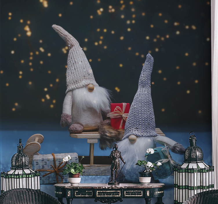 壁画圣诞节日侏儒庆典 - TenStickers