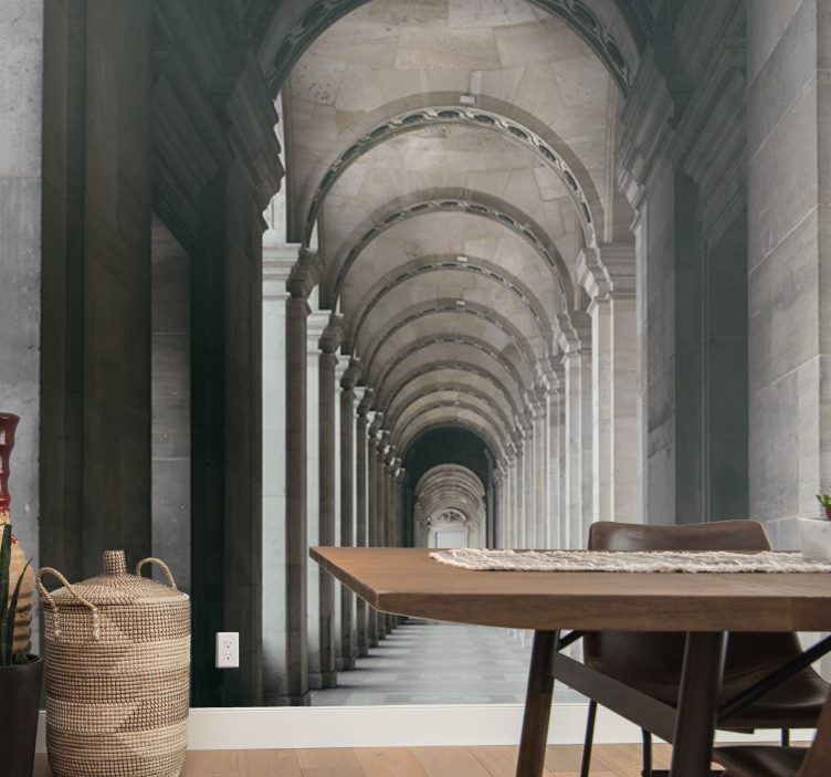 城市和乡村墙壁画：建筑拱门透视图 - TenStickers