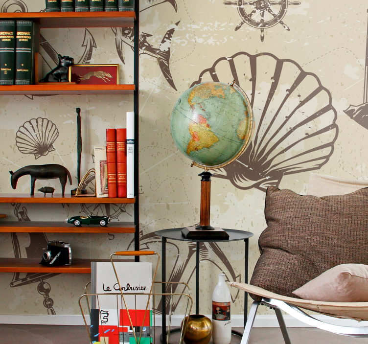 城市和乡村墙壁画海岸航海元素 - TenStickers