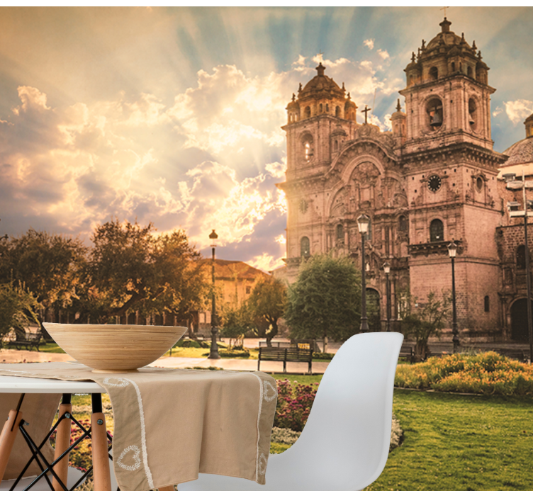 城市和乡村墙壁画库斯科大教堂日落 - TenStickers