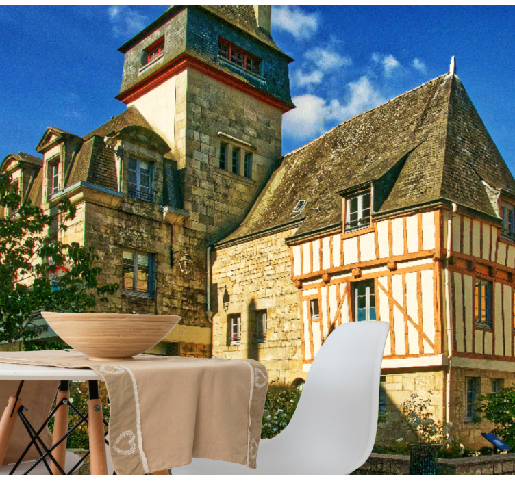 城市和乡村墙壁画展现历史法国建筑 - TenStickers