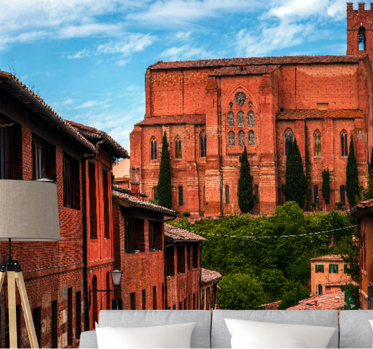 城市和乡村墙壁画：历史悠久的托斯卡纳大教堂 - TenStickers