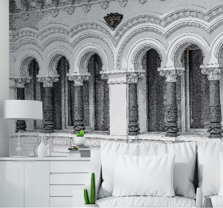 壁画古典艺术建筑拱门细节 - TenStickers