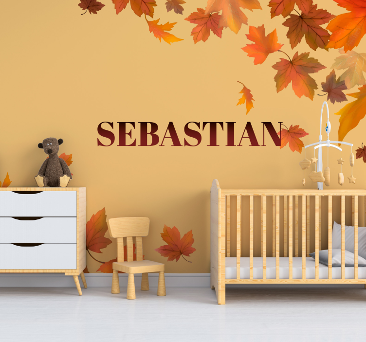 花墙壁画 秋叶摆设 - TenStickers