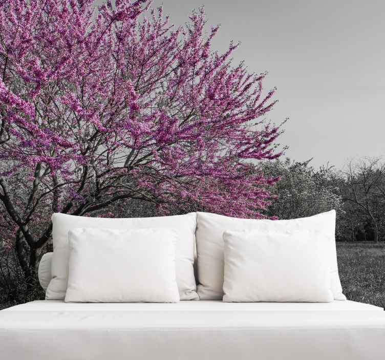 花墙壁画樱花树 - TenStickers