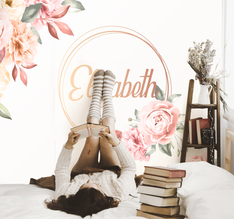 花墙壁画定制植物排列 - TenStickers