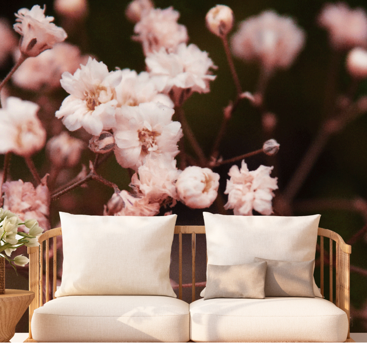 花墙壁画精致绽放的花朵 - TenStickers