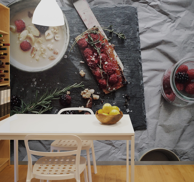 花墙壁画新鲜浆果的乐趣 - TenStickers