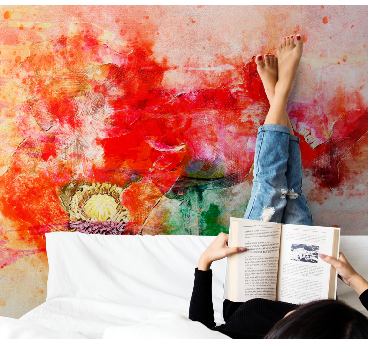 花墙壁画生动的植物排列 - TenStickers