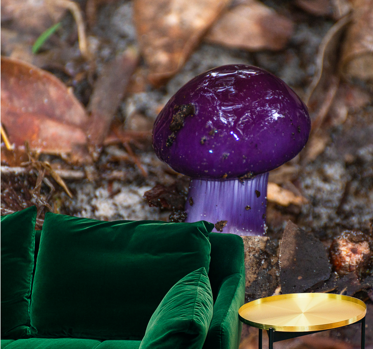 其他花墙壁画紫色蘑菇芽 - TenStickers