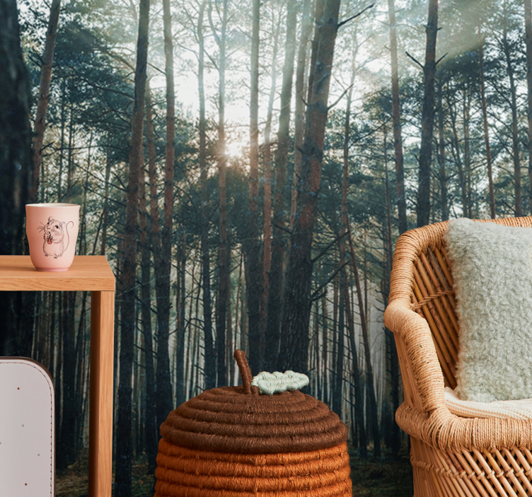 森林墙壁画宁静松林 - TenStickers