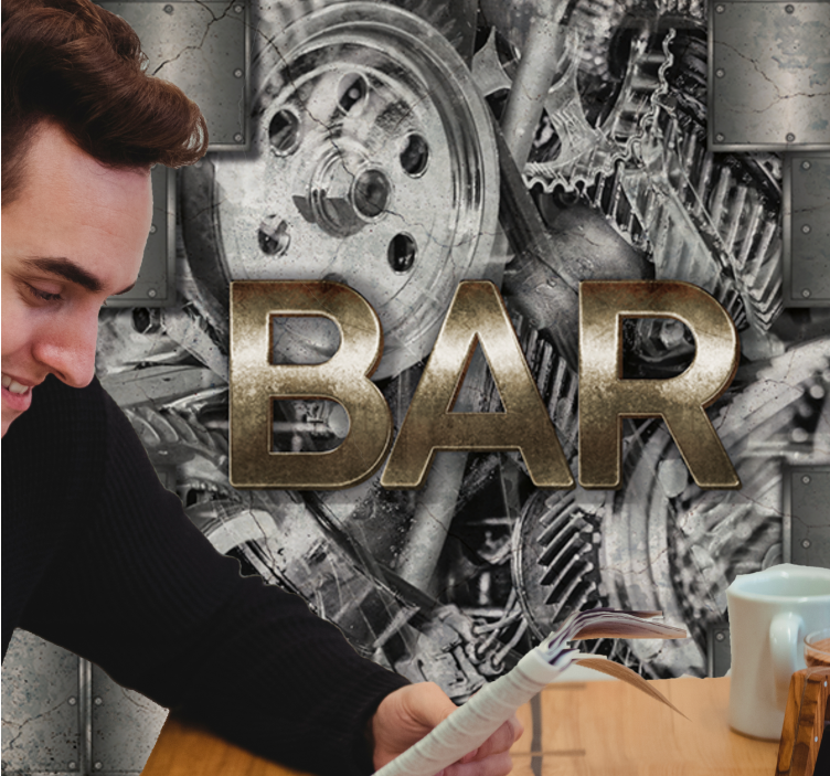 城市艺术壁画与工业齿轮字母设计 - TenStickers