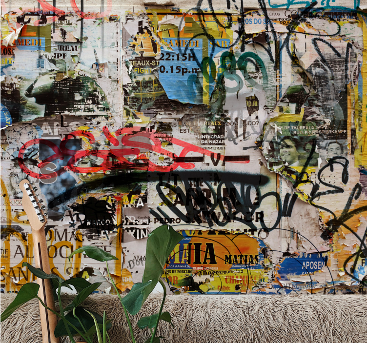 城市艺术壁画与城市艺术拼贴画相结合 - TenStickers