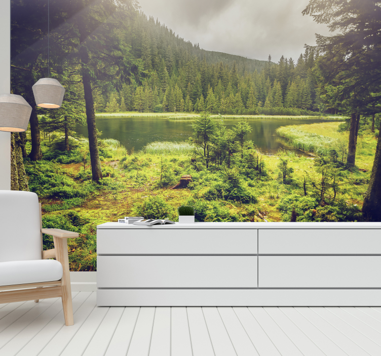 绿树森林墙壁画 - TenStickers