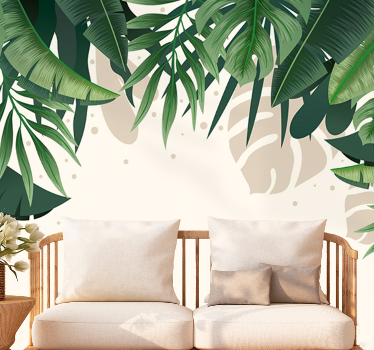 热带植物现代壁画 - TenStickers