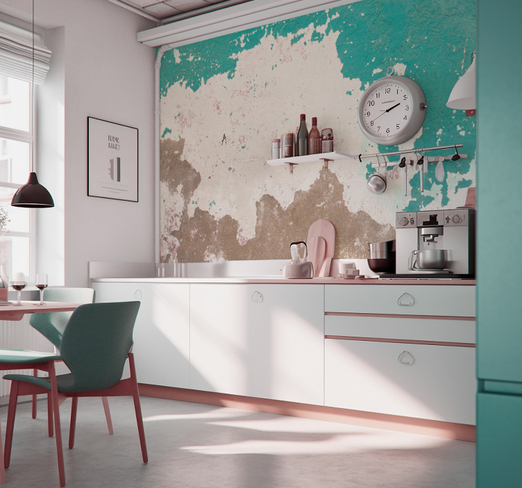 其他纹理和图案壁画 殘破的剝落牆 - TenStickers