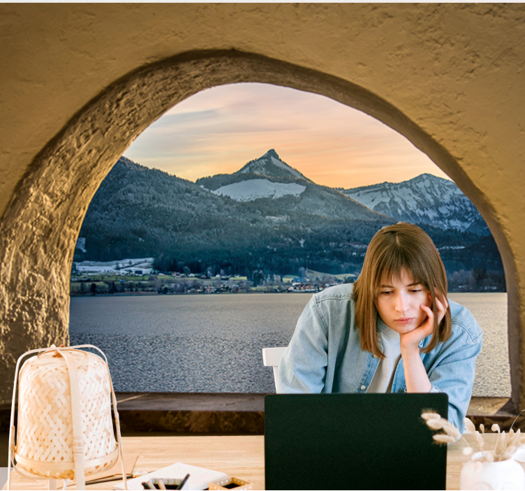 风景墙壁画阿尔卑斯湖景 - TenStickers