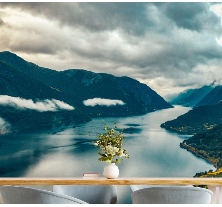 风景墙壁画山湖倒影 - TenStickers