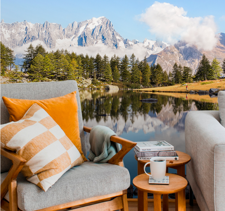 风景墙壁画山水倒影景色 - TenStickers