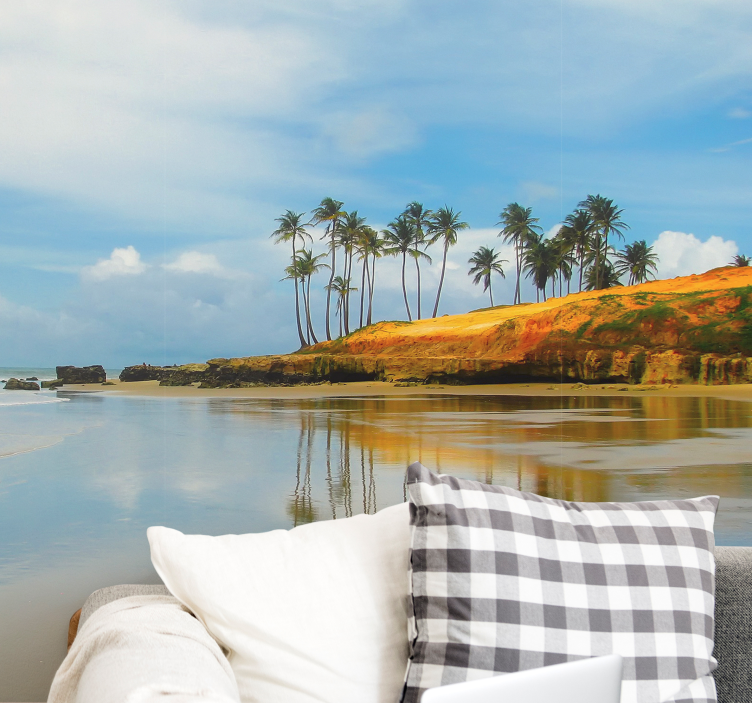 风景墙壁画棕榈树倒影 - TenStickers